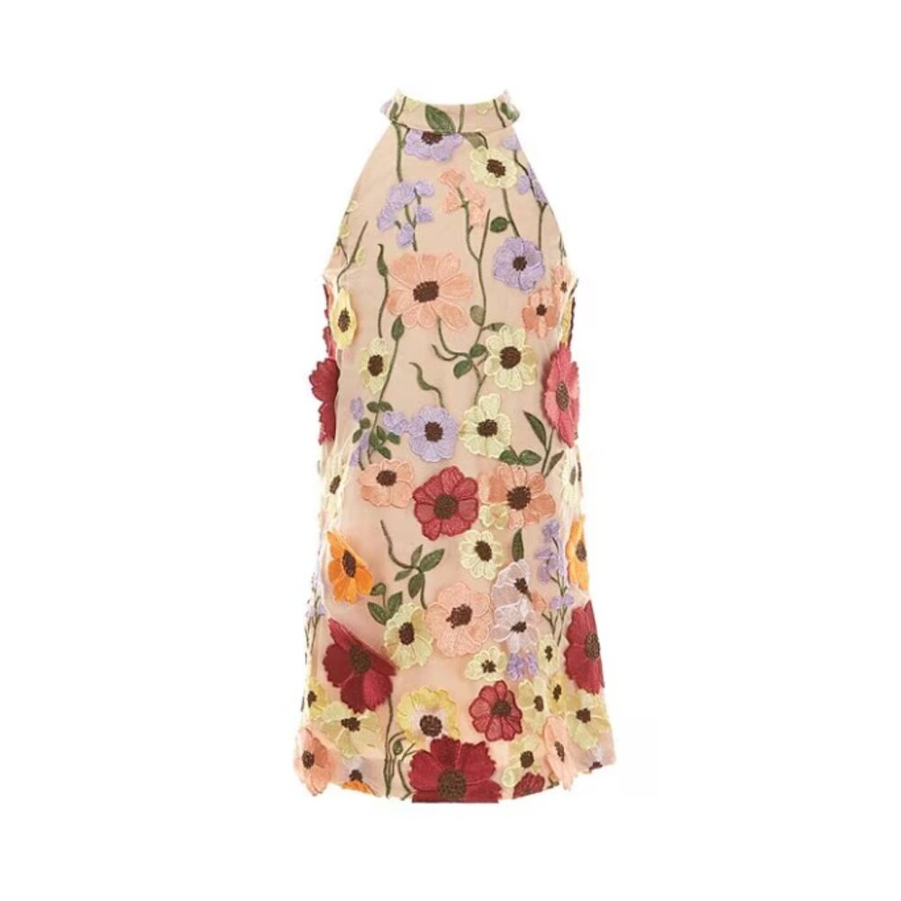 3D floral dress